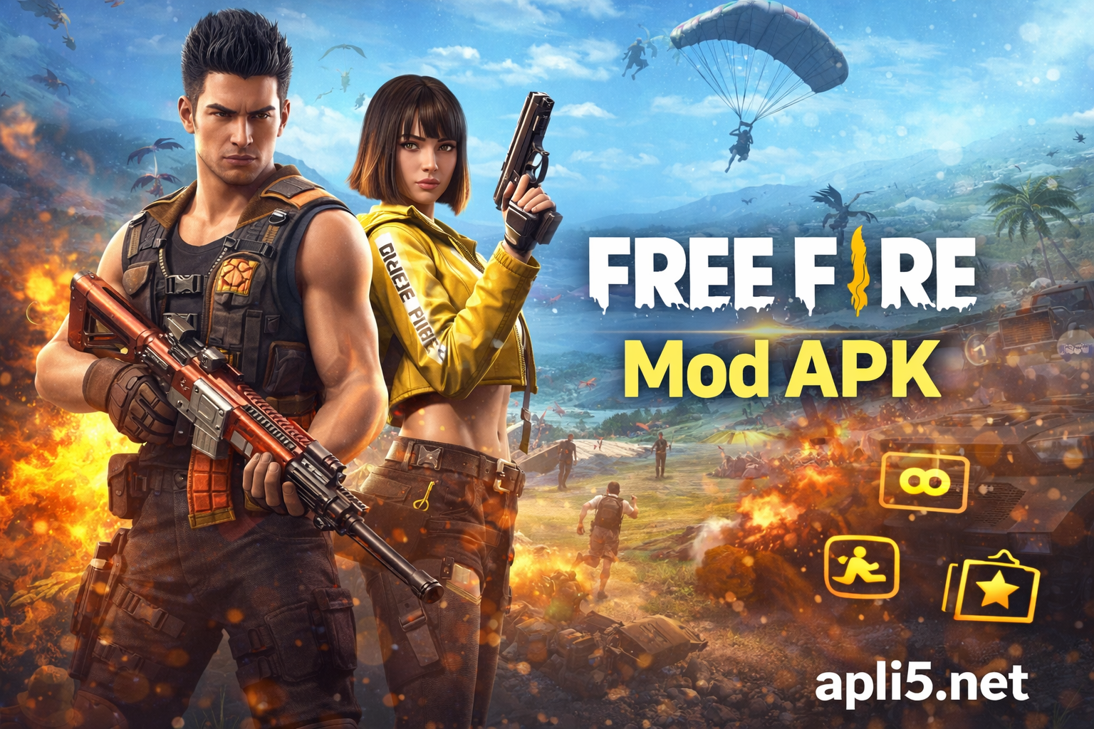 تحميل Free Fire Mod APK مهكرة للأندرويد آخر إصدار 2026